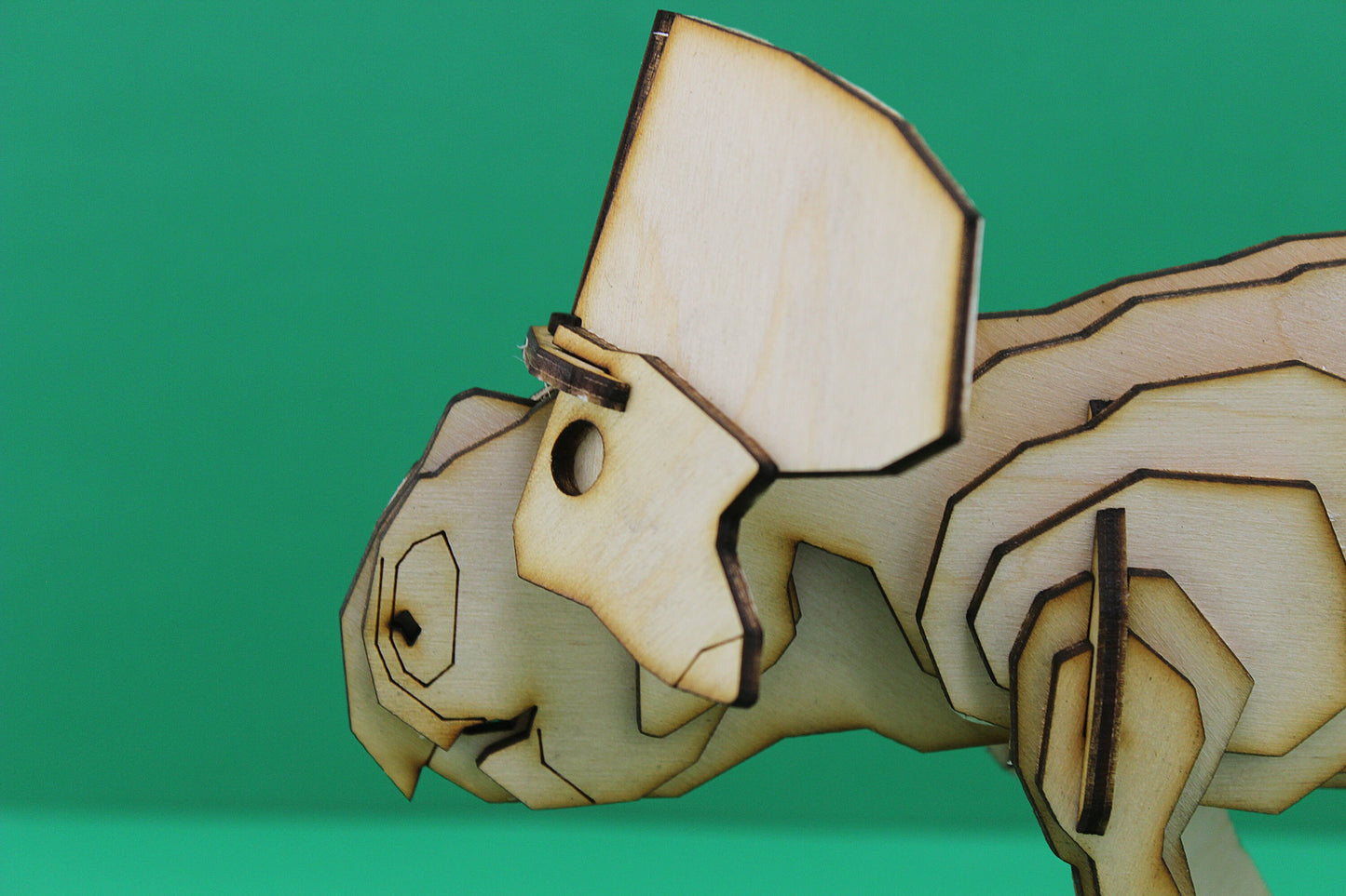 Protoceratops Wood Puzzle Model