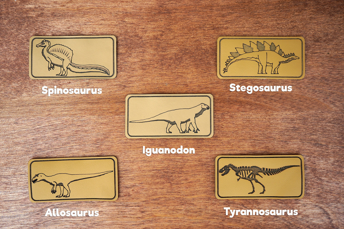 Dinosaur Stick-On Leather Patches