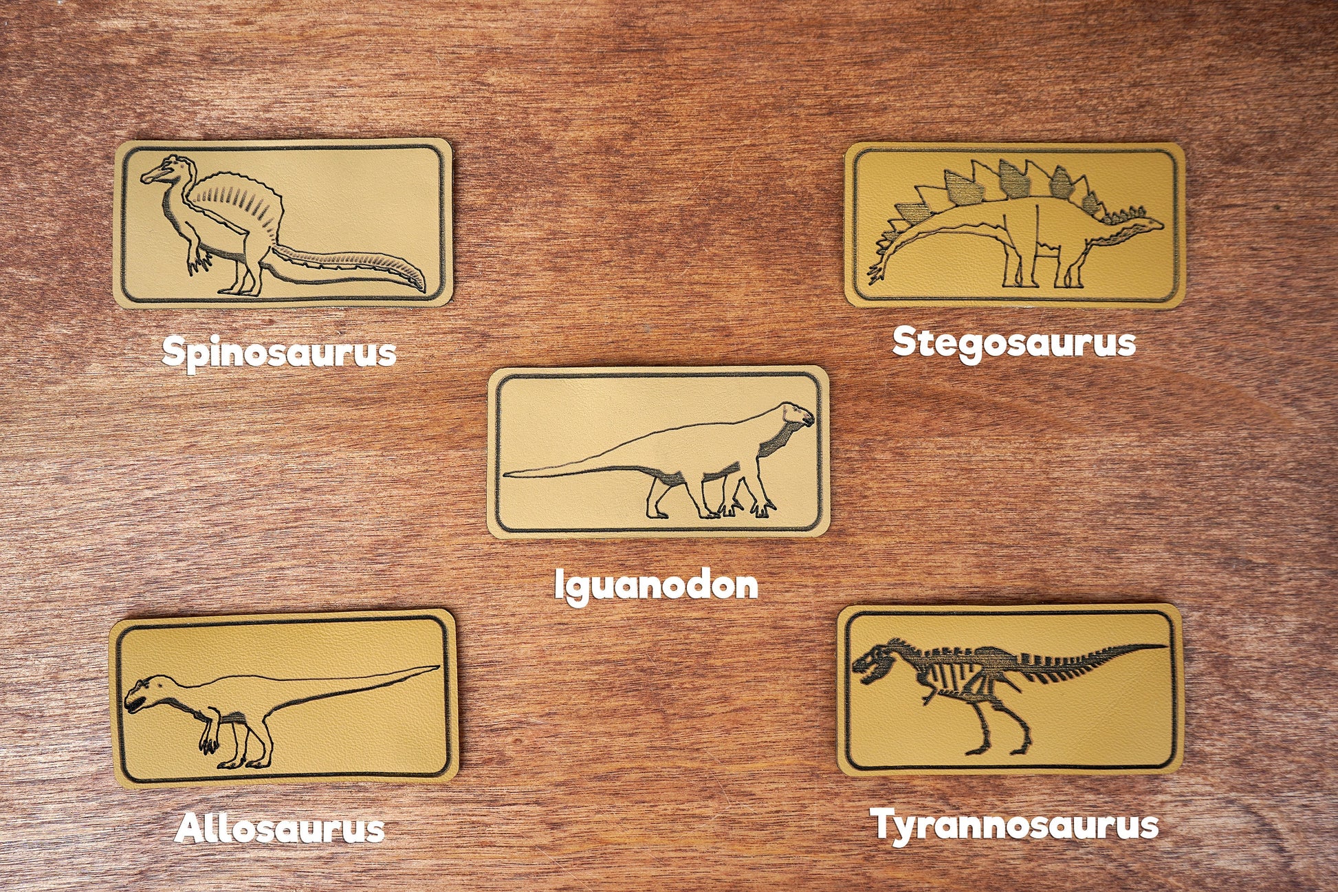 Dinosaur Stick-On Leather Patches