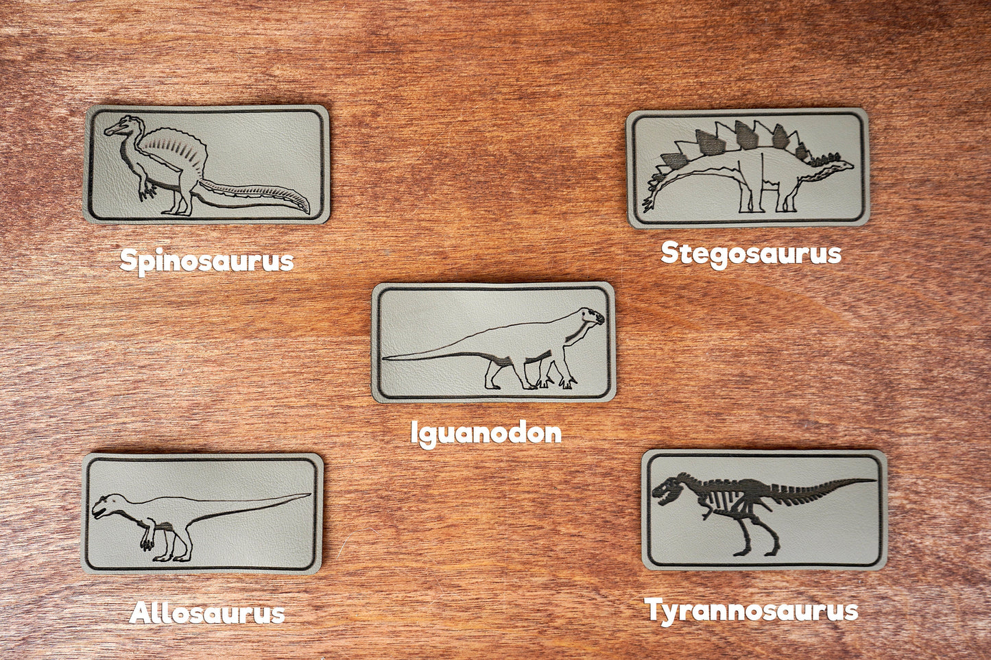 Dinosaur Stick-On Leather Patches