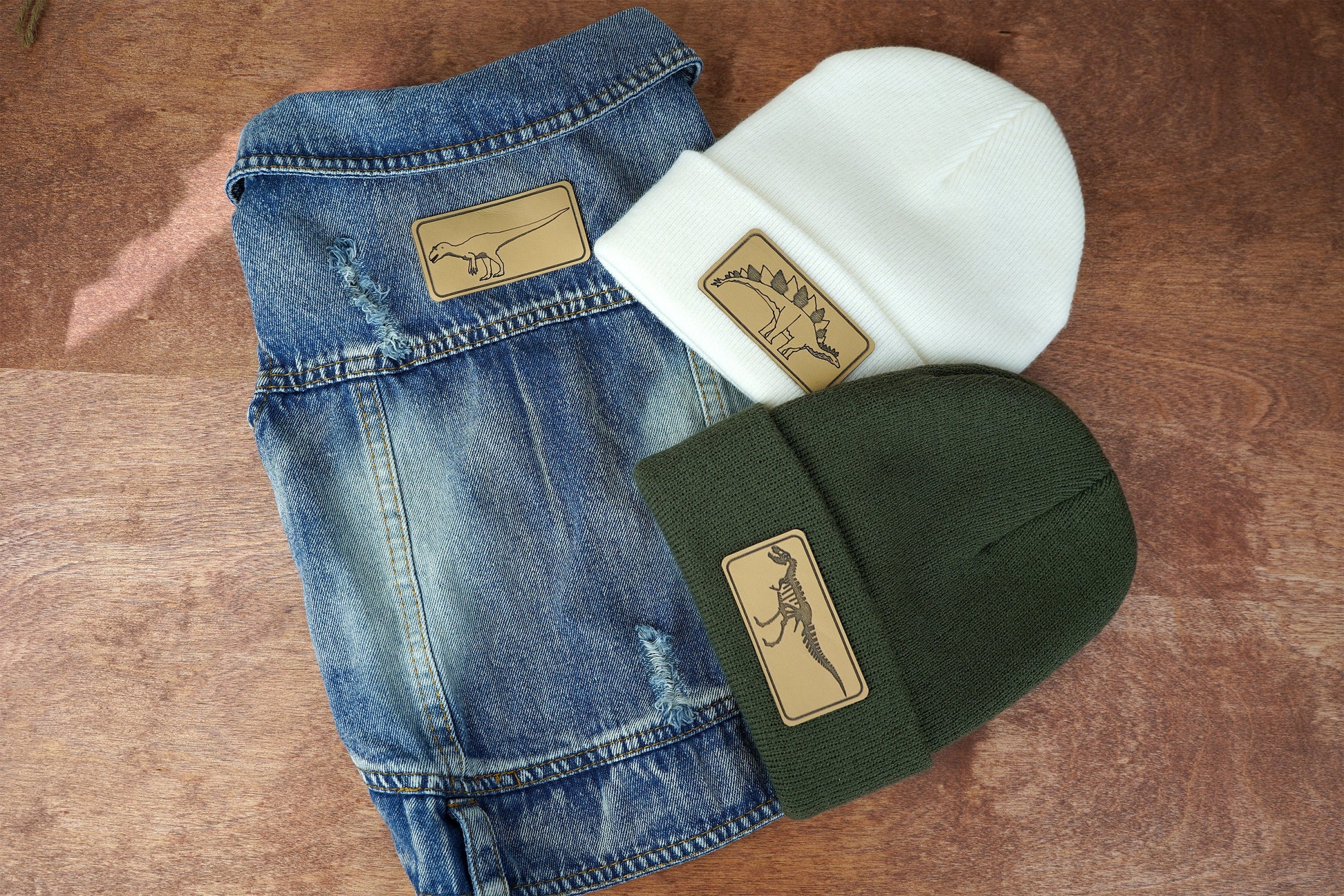 Dinosaur Stick-On Leather Patches