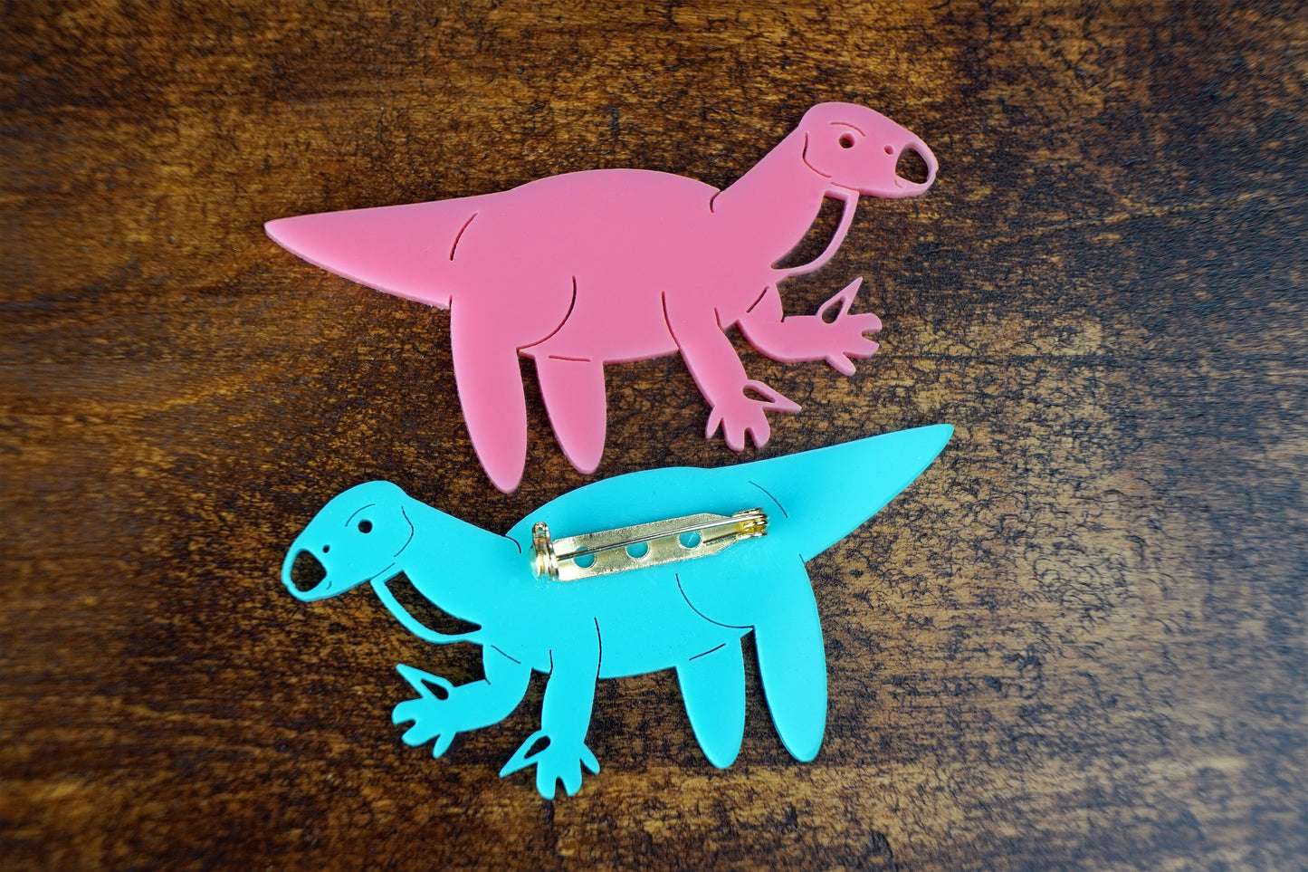 Derpy Iguanodon Dinosaur Brooch Pin