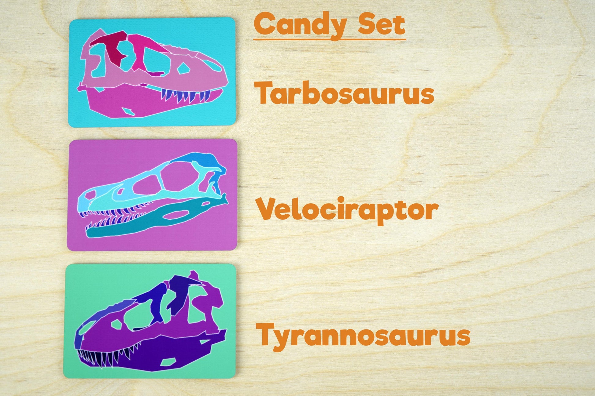 Carnivore Dino Skull Magnets - Set of 3