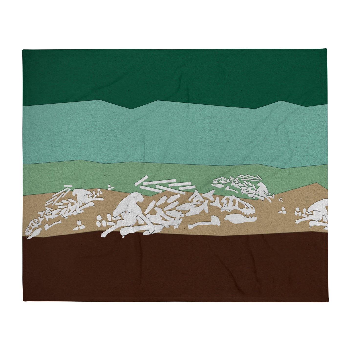 Dinosaur Fossil Bed Throw Blanket