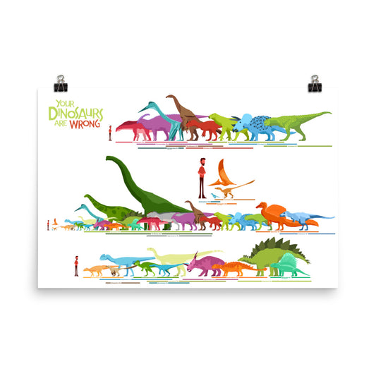 YDAW Dinosaur Scale Poster -- White