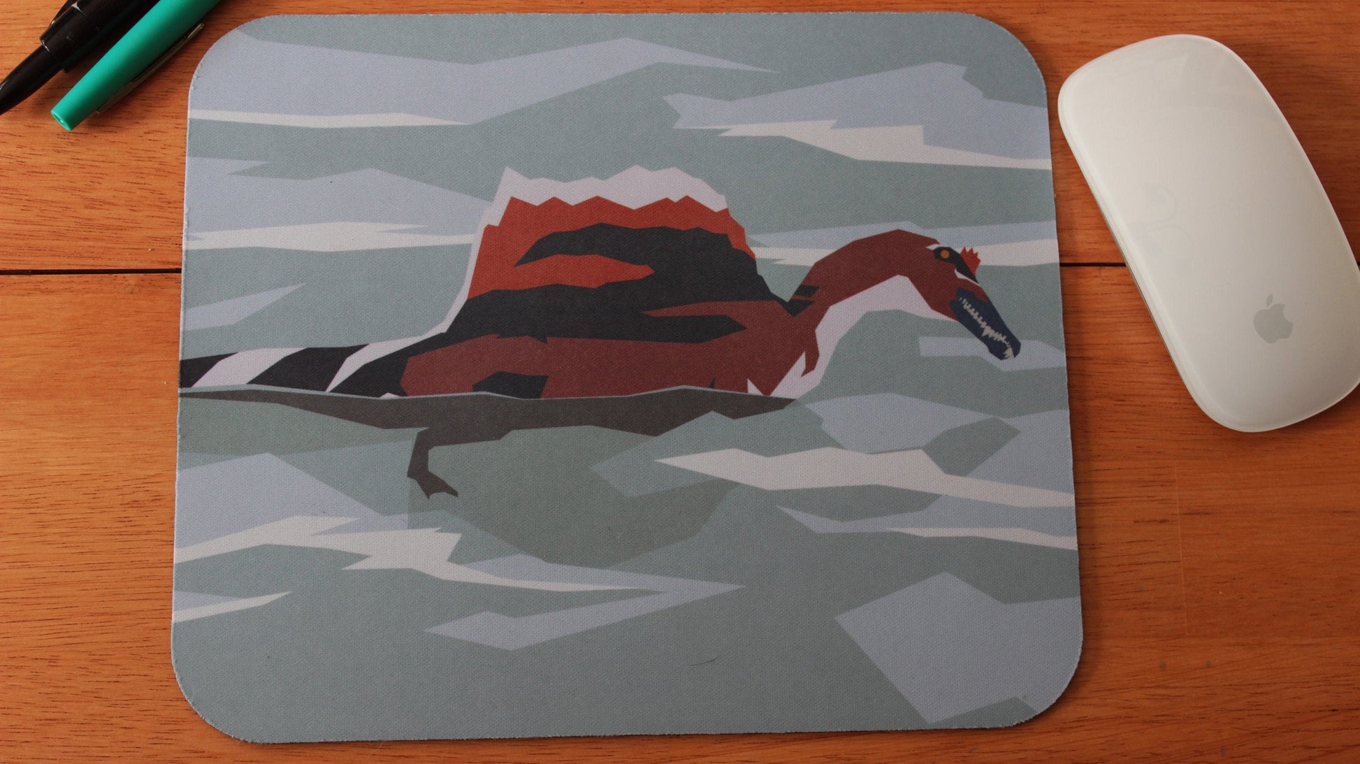 Spinosaurus Swimming Mousepad