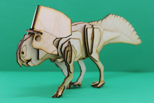 Protoceratops Wood Puzzle Model