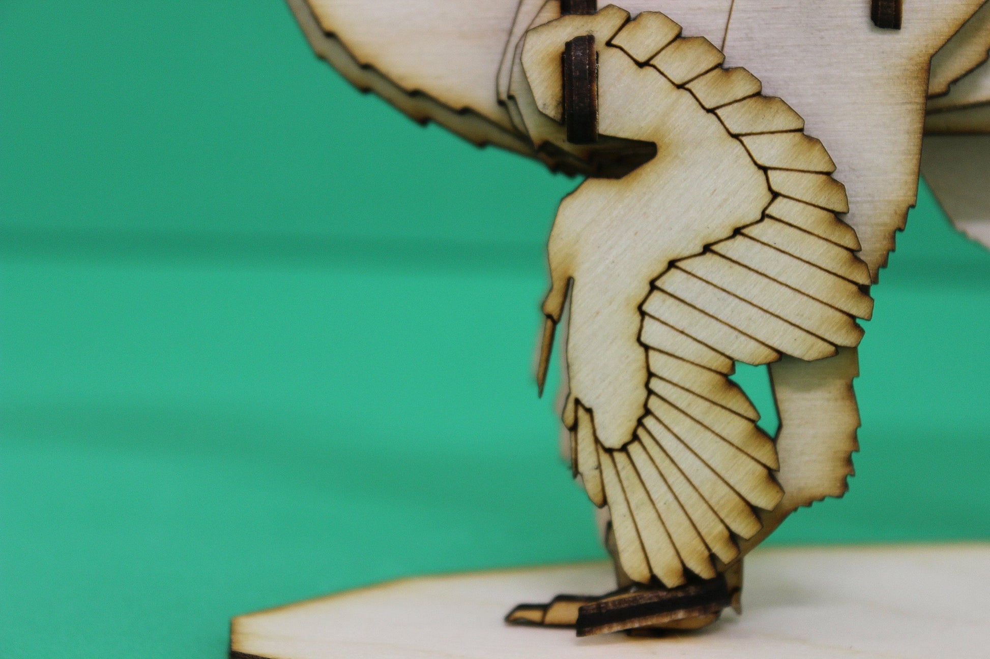 Velociraptor Wood Puzzle Model