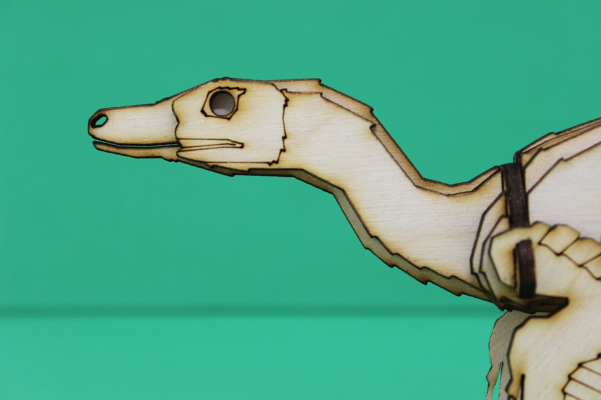 Velociraptor Wood Puzzle Model