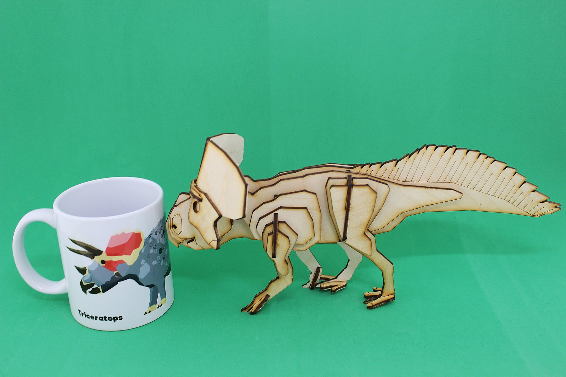 Protoceratops Wood Puzzle Model