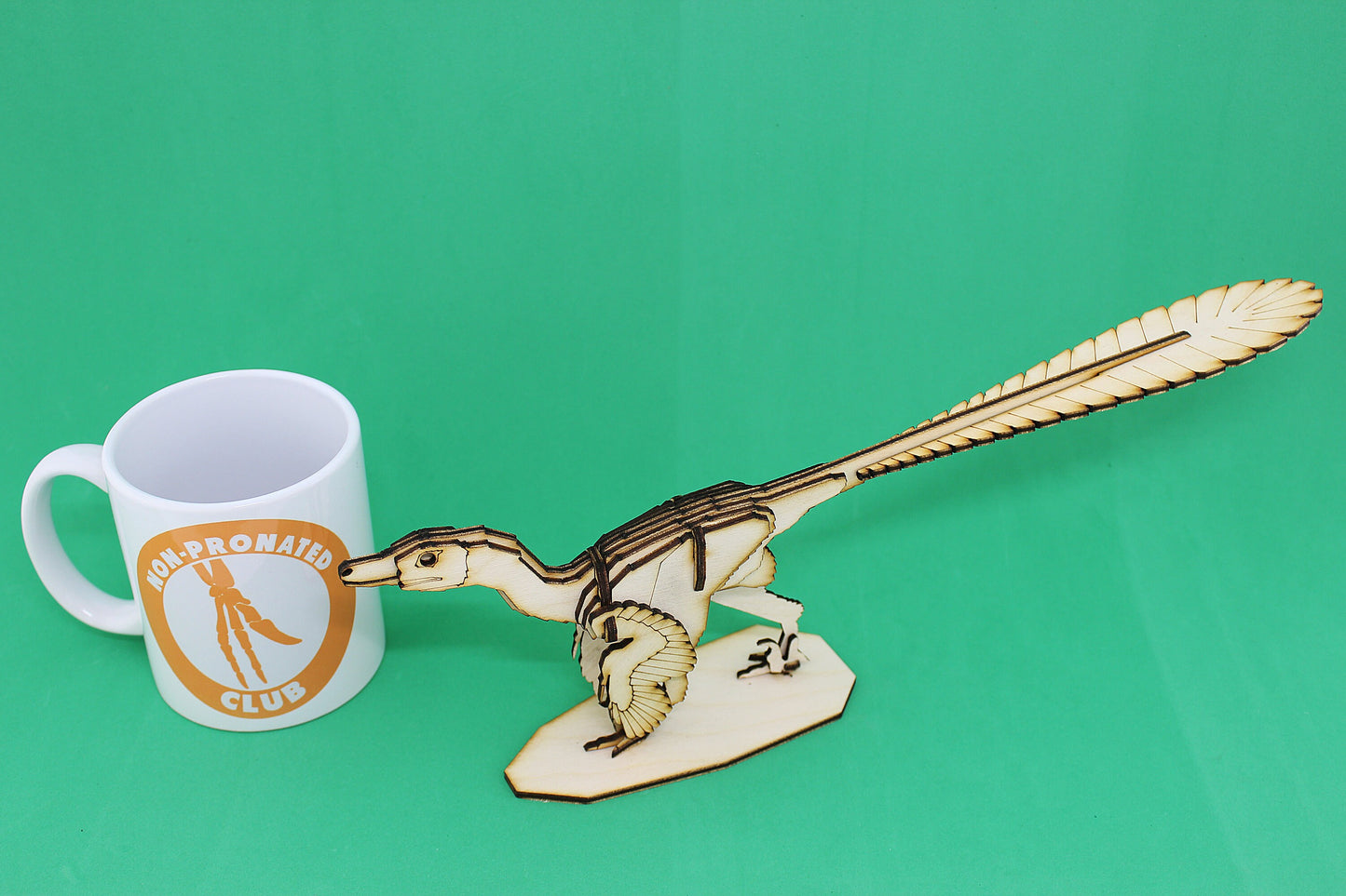 Velociraptor Wood Puzzle Model