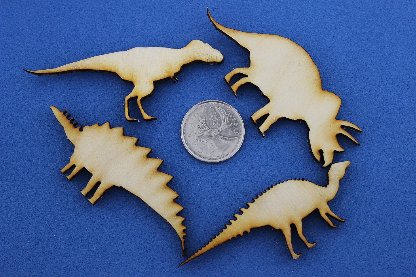 Dinosaur Magnets - Wood - Set of 8