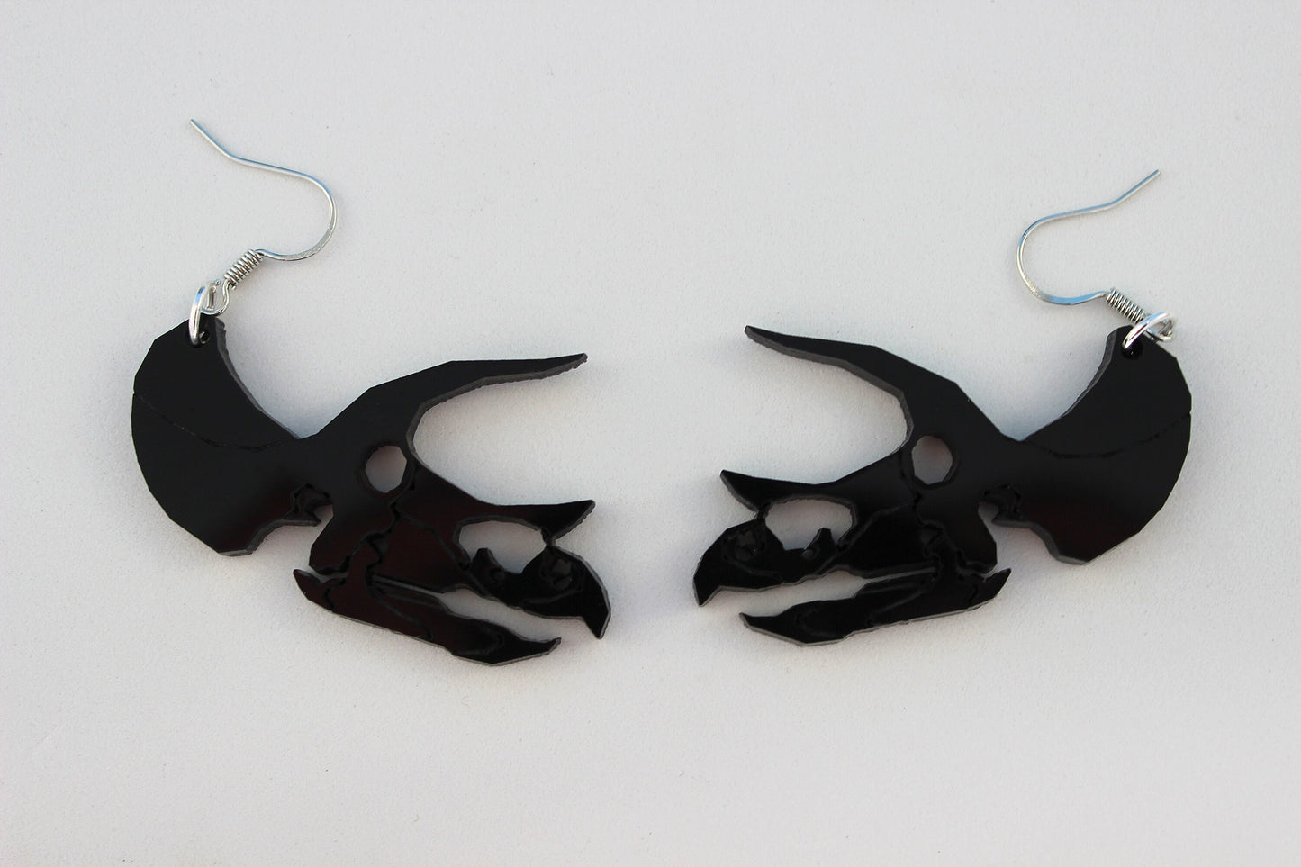 Triceratops Skull Dangle Earrings