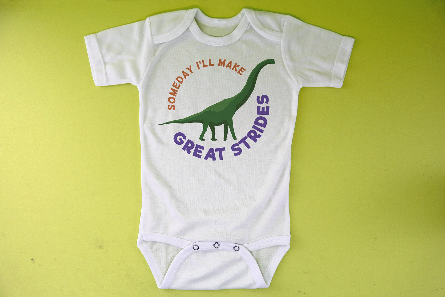 Great Strides Long-neck Dinosaur Baby Bodysuit - One Piece