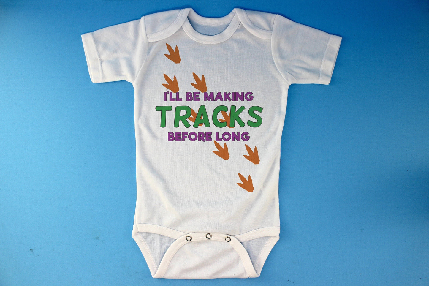 Making Tracks Dinosaur Footprint Baby Bodysuit