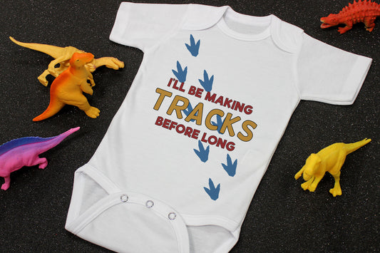 Making Tracks Dinosaur Footprint Baby Bodysuit