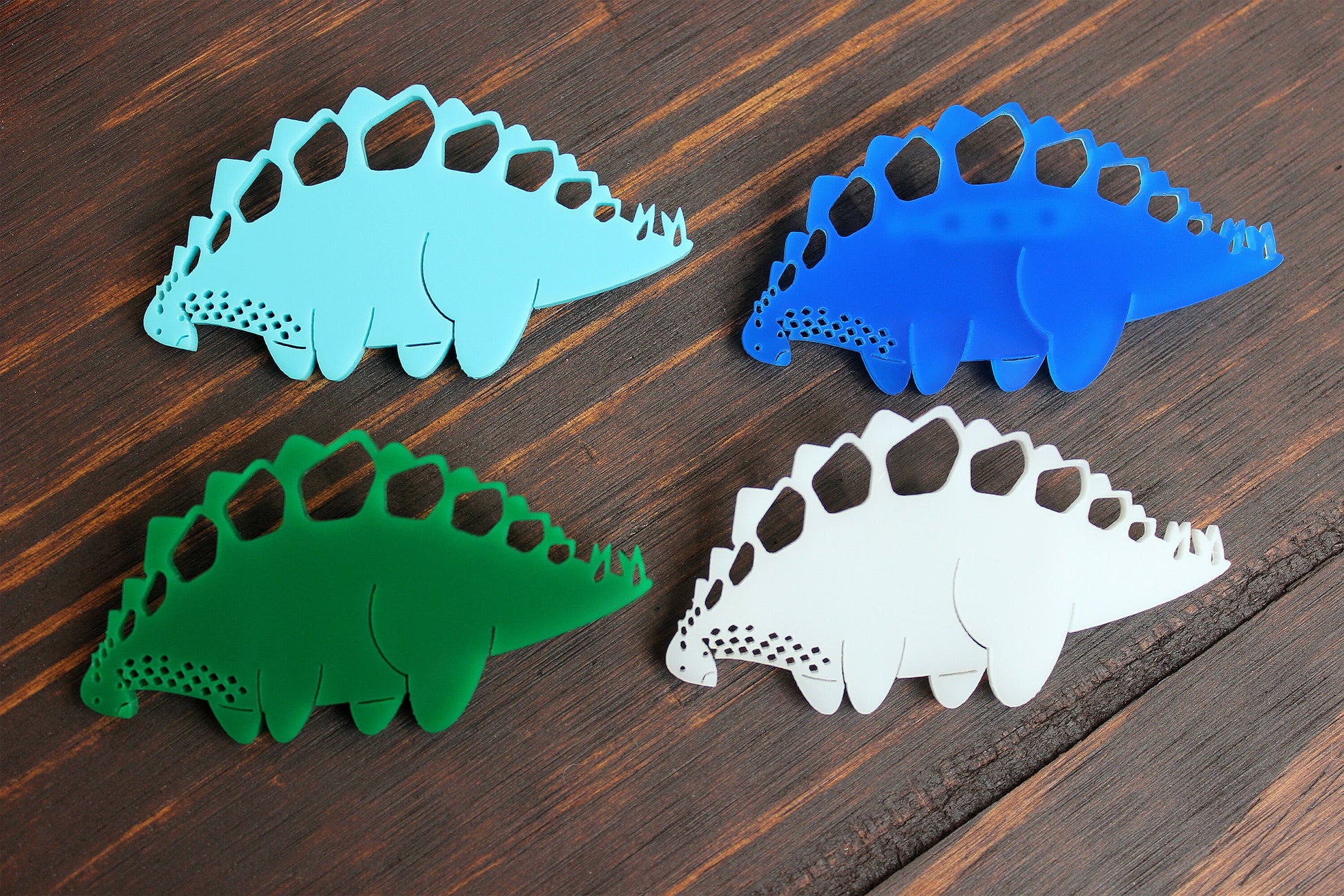 Derpy Stegosaurus Dinosaur Brooch