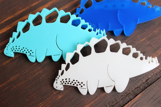 Derpy Stegosaurus Dinosaur Brooch