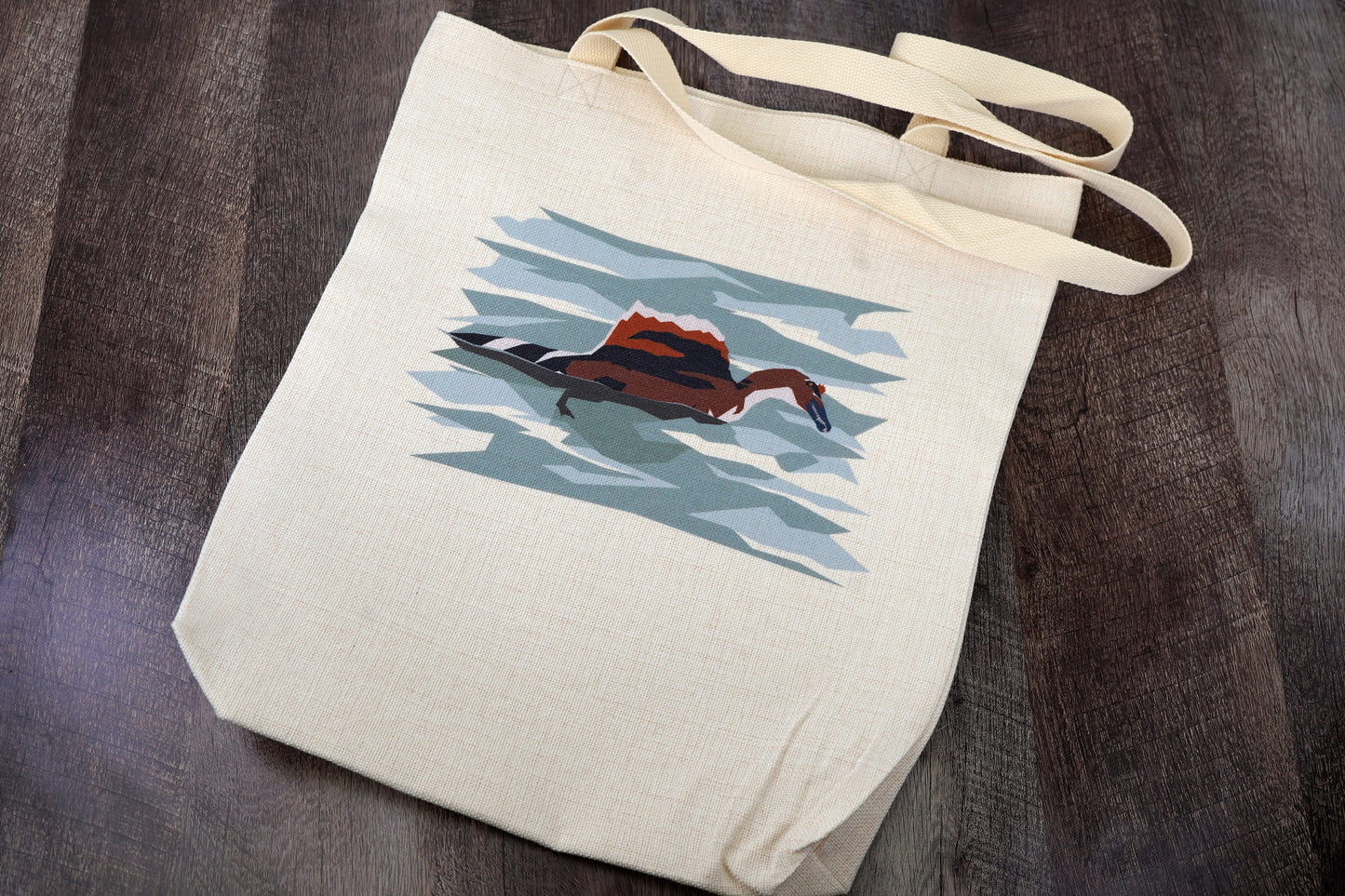 Swimming Spinosaurus Tote Bag