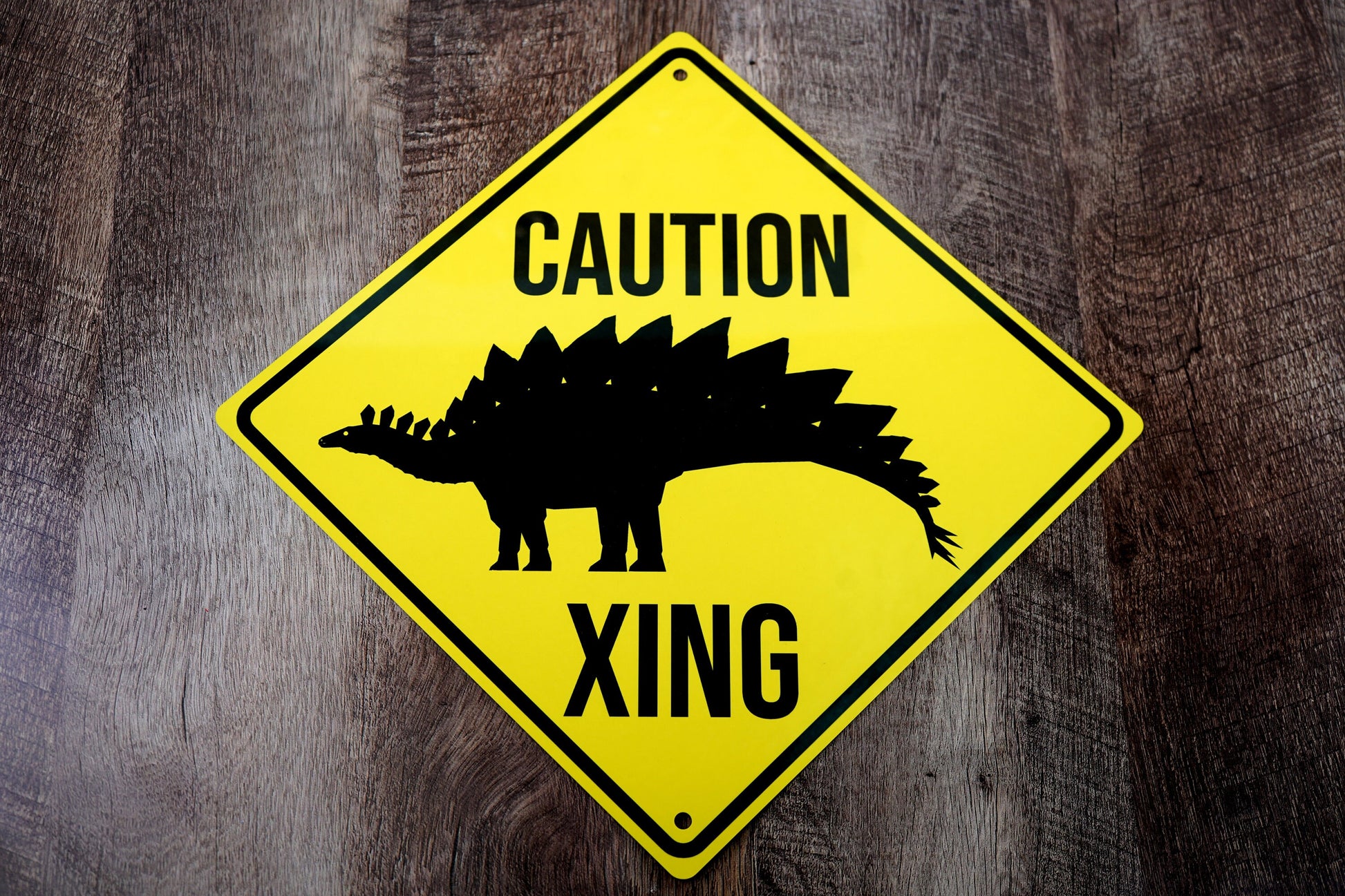 Mini Dinosaur Crossing Caution Sign (Pick Your Dino!)