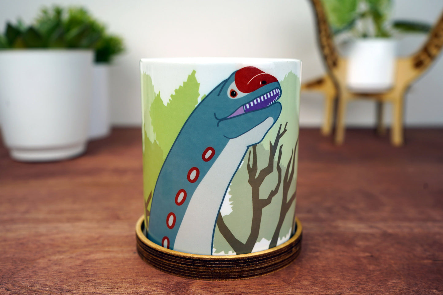 Long Neck Dinosaur Novelty Planter Pot