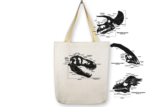 Dinosaur Skull Tote Bags (Pick Your Dino!)