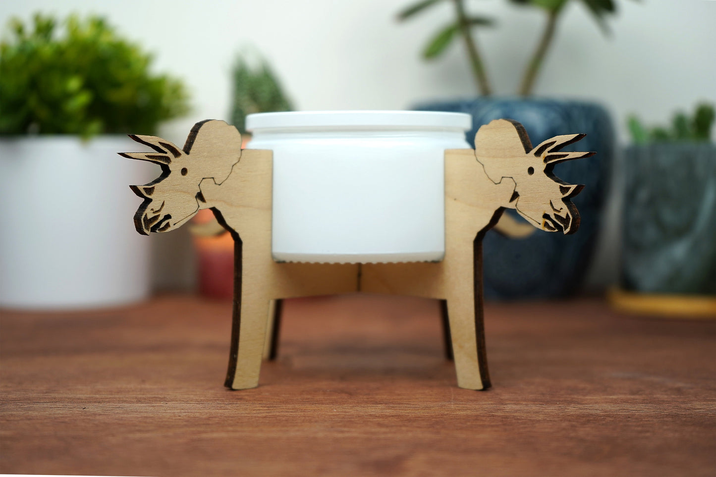 Triceratops Dinosaur Mini Plant Stand