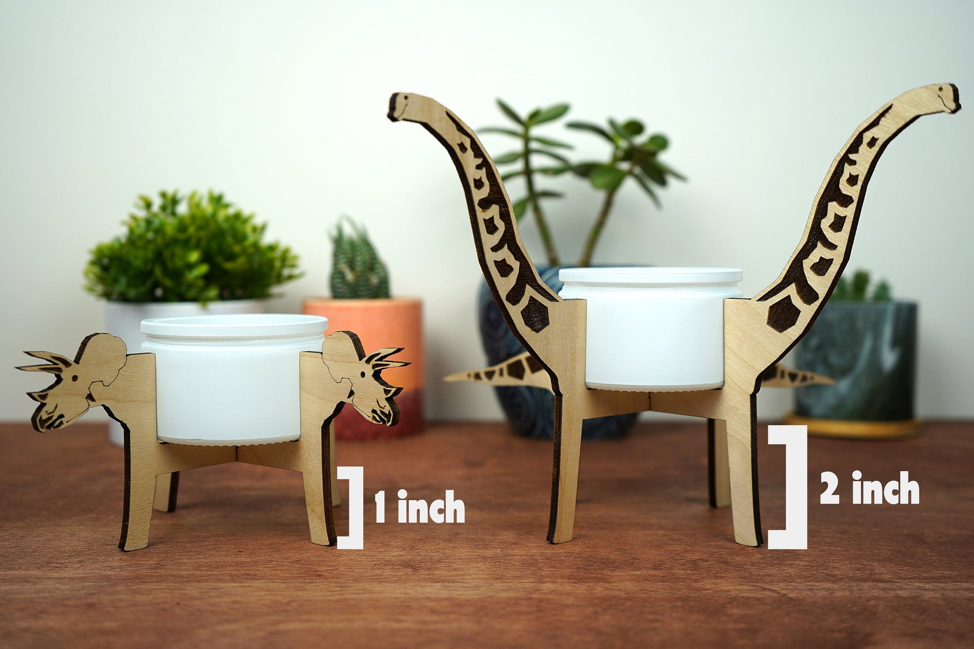 Triceratops Dinosaur Mini Plant Stand