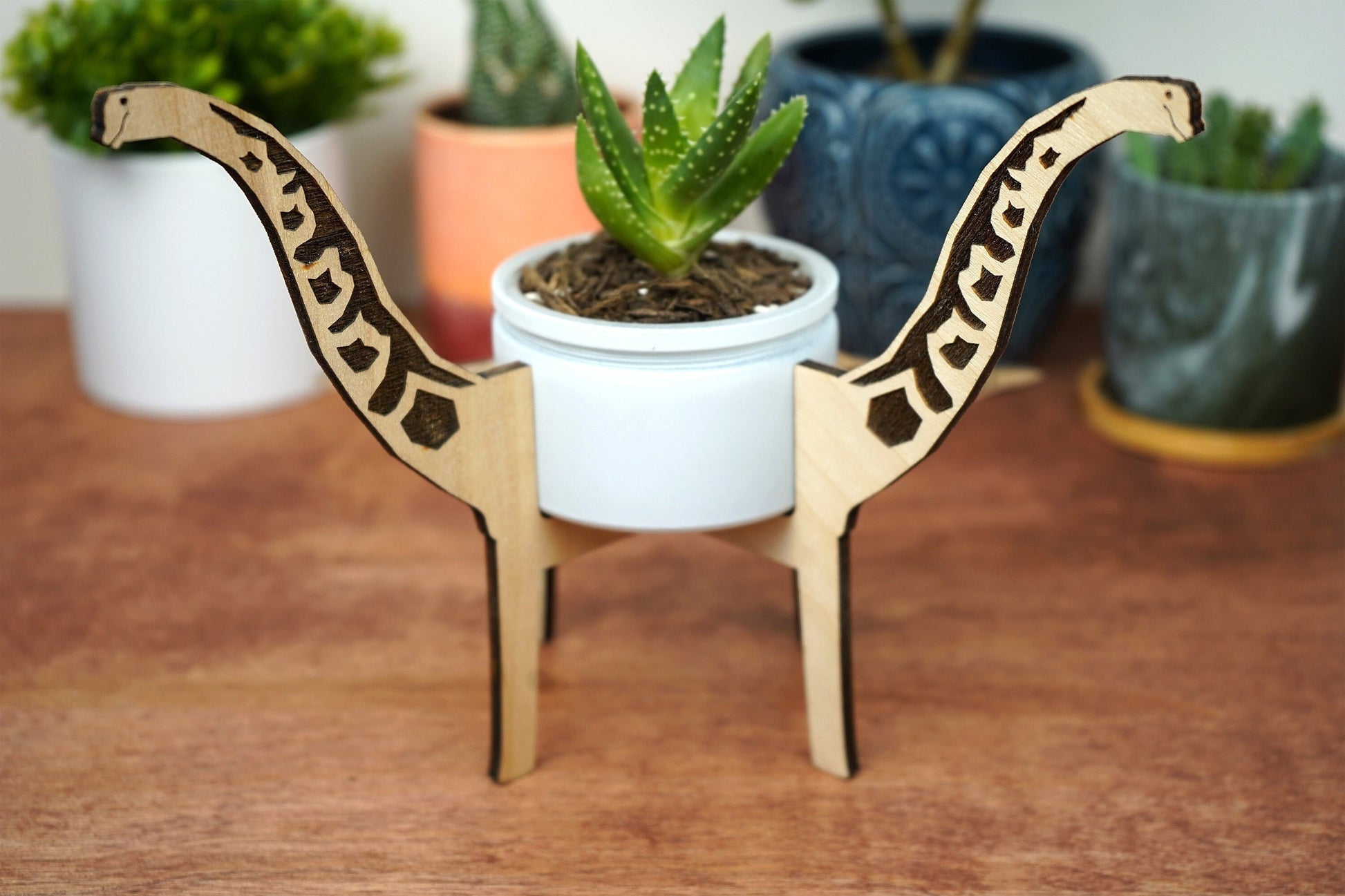 Long Neck Dinosaur Plant Stand