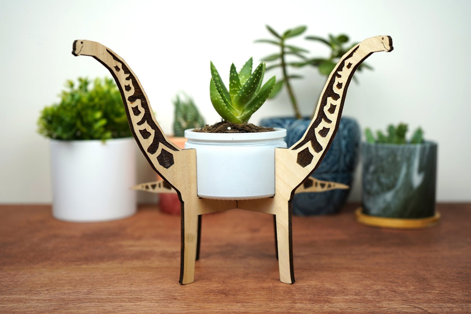 Long Neck Dinosaur Plant Stand