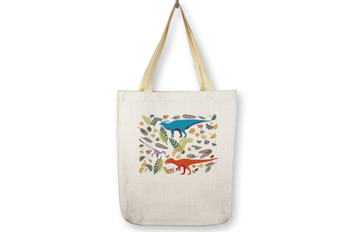 Dinosaurs and Flora Tote Bag