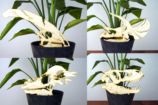 Giant Dinosaur Skull Plant Buddy/Trellis (Pick Your Dino!)