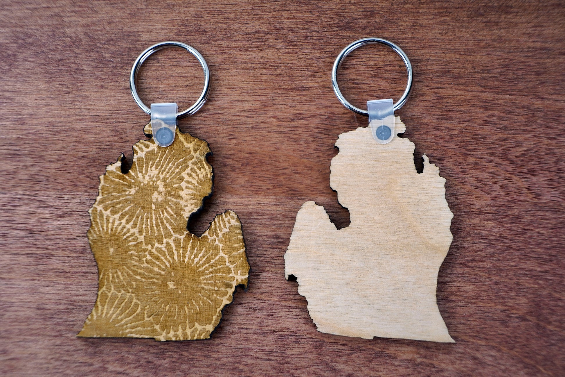 Michigan Petoskey Stone Keychain