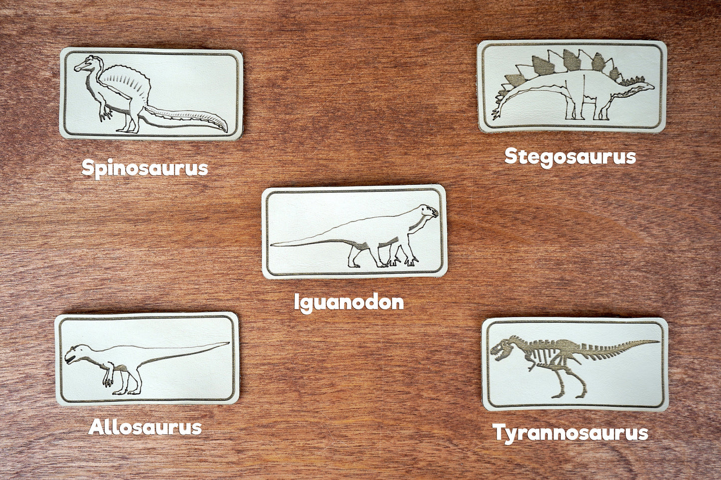 Dinosaur Stick-On Leather Patches