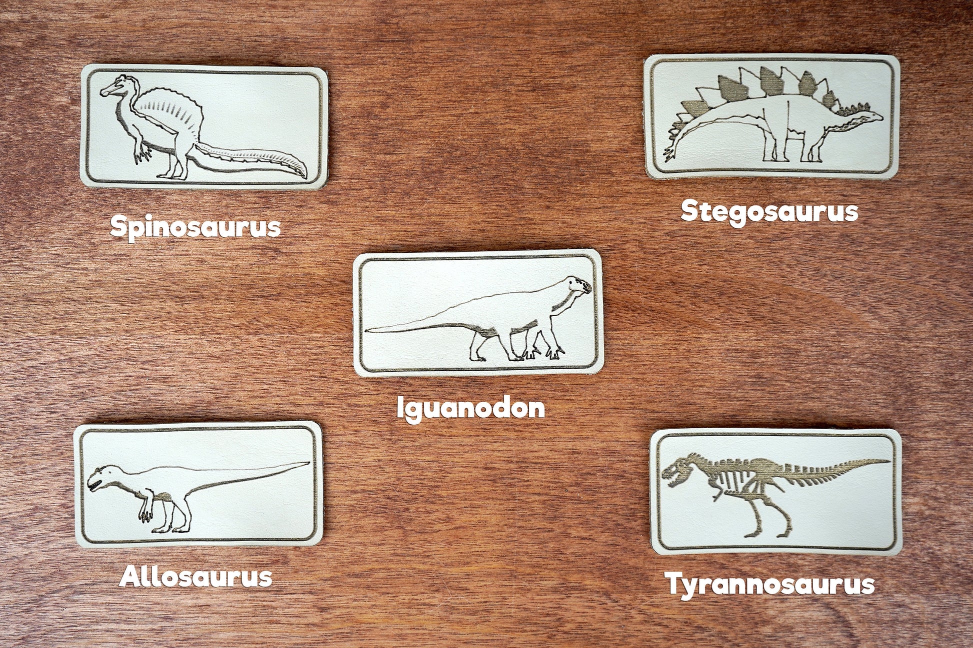 Dinosaur Stick-On Leather Patches