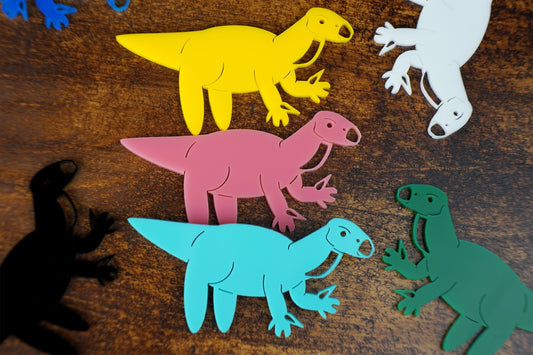 Derpy Iguanodon Dinosaur Brooch Pin