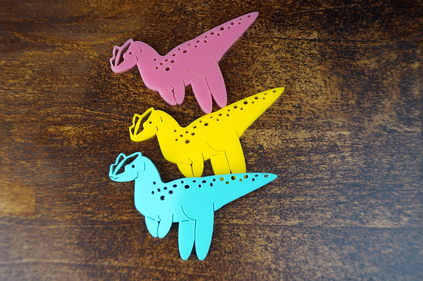 Derpy Allosaurus Dinosaur Brooch Pin