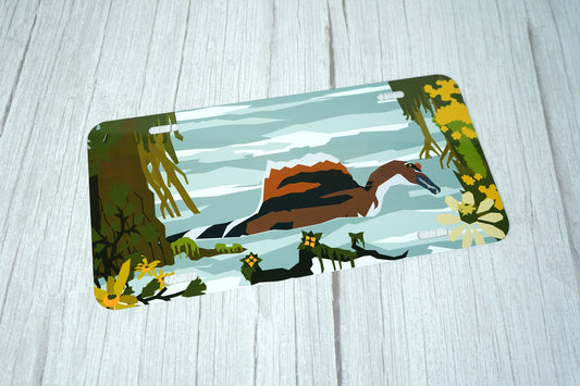 Spinosaurus Dinosaur License Plate